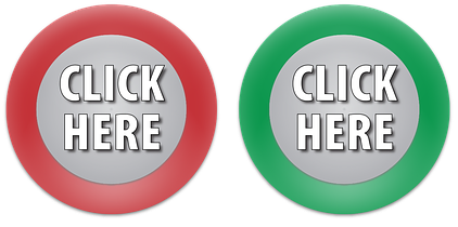Two round buttons labeled "click here" - one with red border and one with green border